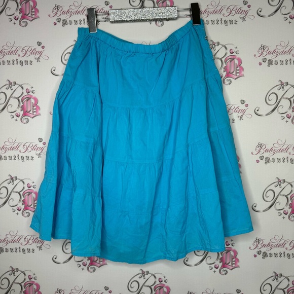 Peppermint bay skirt blue sequins floral embroidery ruffle, frilly bohemian - Picture 4 of 10